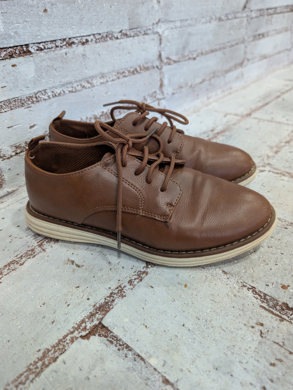 Cat & Jack Brown Lace-Up Kids Dress Shoes